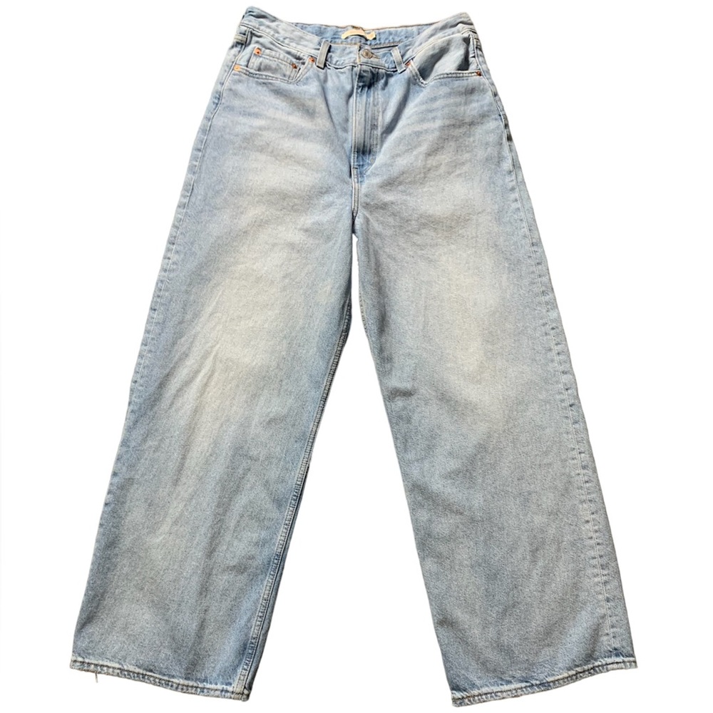 Levis Premium‎ High Loose Jeans Light Wash Wide Leg Denim 32x31